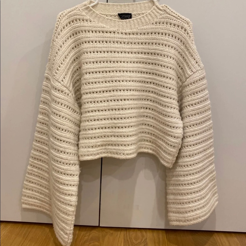 TOPSHOP crop chunky knit sweater